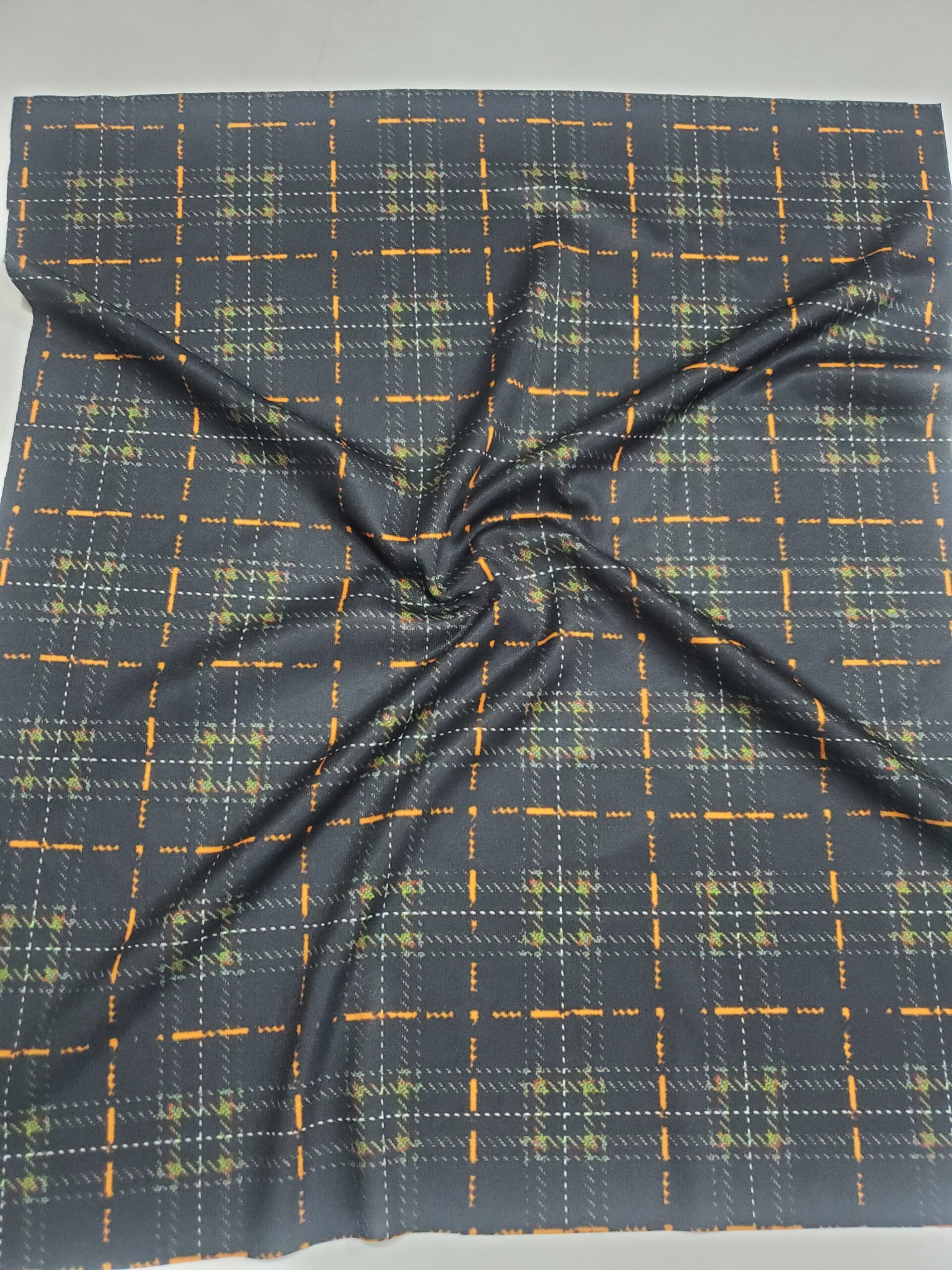 strip checke Digital Print Pure Cotton Fabric