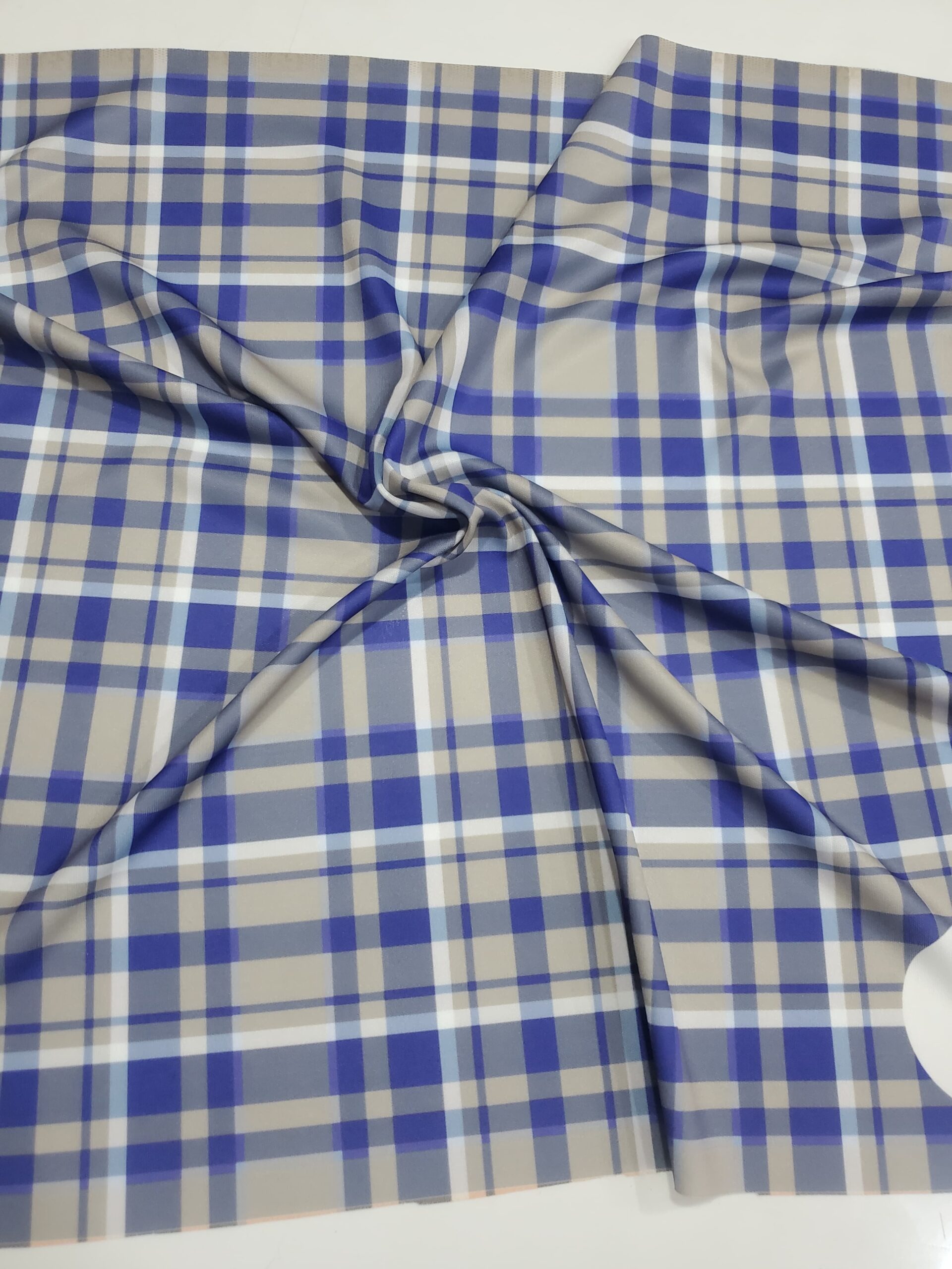 strip checke Digital Print Pure Cotton Fabric