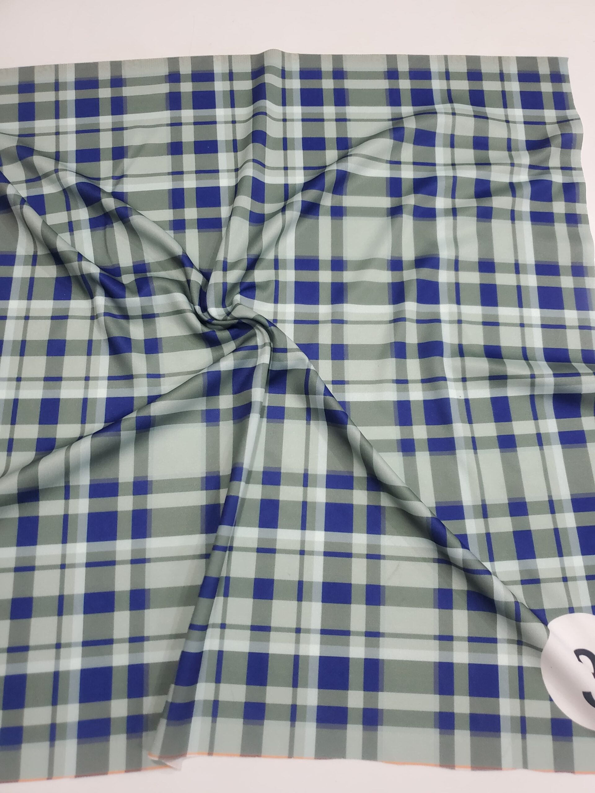checke Digital Print Pure Cotton Fabric