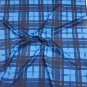 Checke Floral Digital Print Pure Cotton Mulmul Fabric