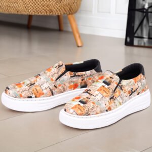 Mosaic Women Sneakers Floral Printed Casual washable Shoes by Sprique