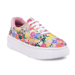 Flora Pop Women Sneakers Floral Printed Casual washable Shoes by Sprique
