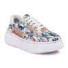 Floral Printed Fabric Women Sneakers
