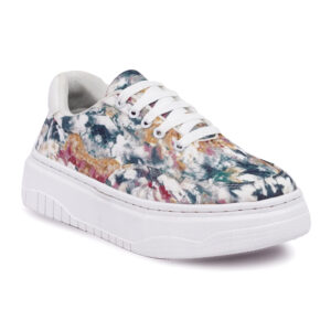 Floral Printed Fabric Women Sneakers