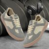 Sprique Men’s Casual Sneakers – Beige & Grey - Thumbnail Image 1