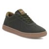 Men's Olive Green Casual Lace-Up Sneakers with Tan Sole - Thumbnail Image 2