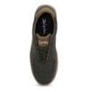 Men's Olive Green Casual Lace-Up Sneakers with Tan Sole - Thumbnail Image 4