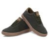 Men's Olive Green Casual Lace-Up Sneakers with Tan Sole - Thumbnail Image 5