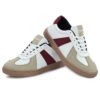 Sprique Men’s Casual Sneakers – White, Beige & Maroon - Thumbnail Image 5