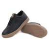Men's Black Casual Lace-Up Sneakers with Tan Sole - Thumbnail Image 6