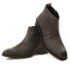 Men's Brown Embossed Motorcycle Design Chelsea Boots - Thumbnail Image 2