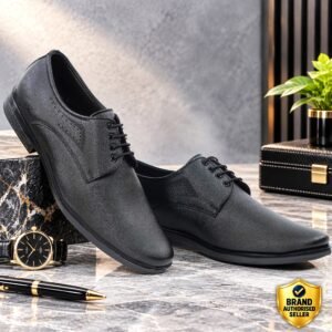 Men's Premium Black Formal Lace-Up Derbi Shoes for Office, Business & Party Wear
