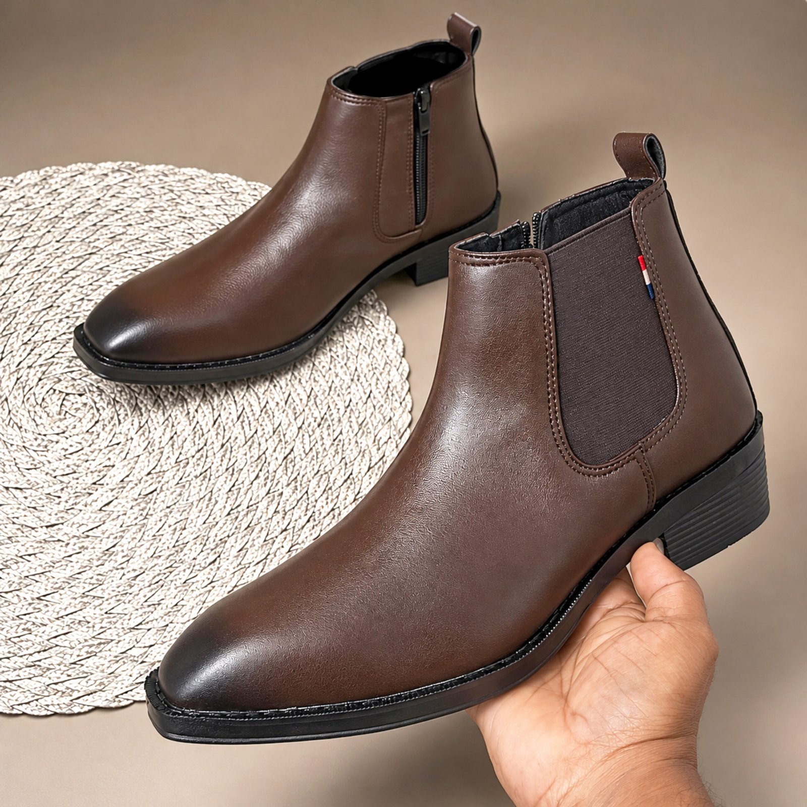 Men's Premium Brown Italian Style Chelsea Boots for Formal, Office & Casual Wear - Image 1