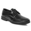 Men's Premium Glossy Black Formal Lace-Up Shoes with Textured Toe for Office & Party Wear - Thumbnail Image 4