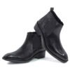 Men's Premium Black Italian Style Chelsea Boots for Formal, Office & Casual Wear - Thumbnail Image 6
