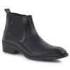 Men's Premium Black Italian Style Chelsea Boots for Formal, Office & Casual Wear - Thumbnail Image 4