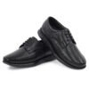 Men's Premium Black Formal Lace-Up Classic Derbi Shoes with Thick Sole for Office & Business Wear - Thumbnail Image 2