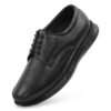 Men's Premium Black Formal Lace-Up Classic Derbi Shoes with Thick Sole for Office & Business Wear - Thumbnail Image 5