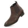 Men's Premium Brown Italian Style Chelsea Boots for Formal, Office & Casual Wear - Thumbnail Image 3