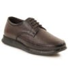 Men's Premium Brown Formal Lace-Up Classic Derbi Shoes with Thick Sole for Office & Business Wear - Thumbnail Image 4