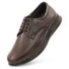 Men's Premium Brown Formal Lace-Up Classic Derbi Shoes with Thick Sole for Office & Business Wear - Thumbnail Image 3