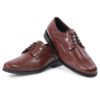 Men's Premium Brown Glossy Formal Lace-Up Shoes with Textured Toe for Office & Party Wear - Thumbnail Image 5