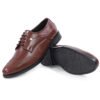 Men's Premium Brown Glossy Formal Lace-Up Shoes with Textured Toe for Office & Party Wear - Thumbnail Image 4